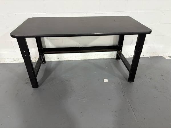 Heavy-Duty Black Workbench / Desk – Adjustable Height 1