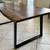 LIVE EDGE SLABS WEATHERED BLACK WALNUT DINING TABLE & STEEL METAL LEGS 3 thumbnail
