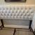 Tufted White Velvet Upholstered Wingback Headboard, Cal King 5 thumbnail