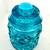Vintage L E Smith Peacock Blue Moon and Stars 5” Canister 2 thumbnail