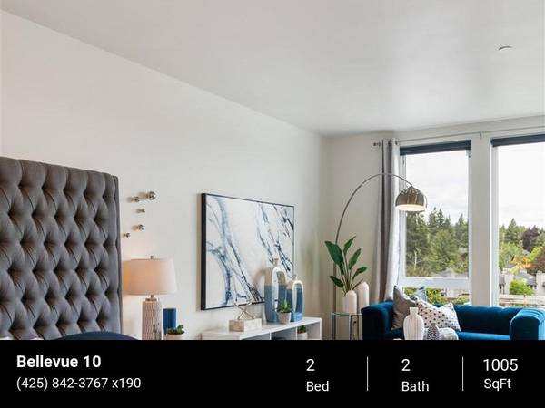 $3,785 / 2br - 1005ft2 - Quartz Countertops, Fitness Center, Entertaining Kitchen, Must See (Bellevue)63934549016451123
