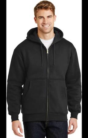 Mens Duck Cloth Hooded Work Jacket 3M Thermal Lining  XL 1