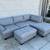 Grey Sectional Couch with Ottoman 2 thumbnail