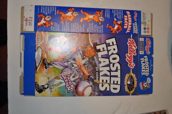 Kellogg s Frosted Flakes DEREK JETER New York Yankees Cereal Box 2002 1
