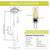 Cluster Chandelier with 6 Glass Raindrop Glass Shade Pendant Lighting 6 thumbnail