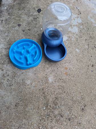 Water bowl and slow feeder dog bowl 1