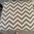 *Lot of 2 Unbranded Fabric Counter Stools, White/Gray Chevron* 3 thumbnail