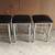 Bar Stools 24" Custom Chrome Stools Black Seats Set of Three 10 thumbnail