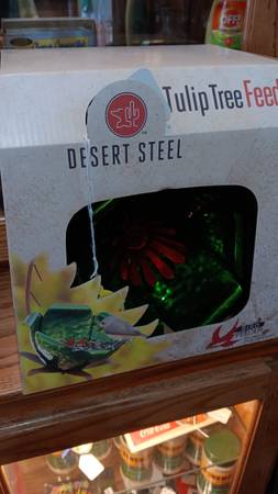 NiB - bird feeder - powder coated steel flower 1