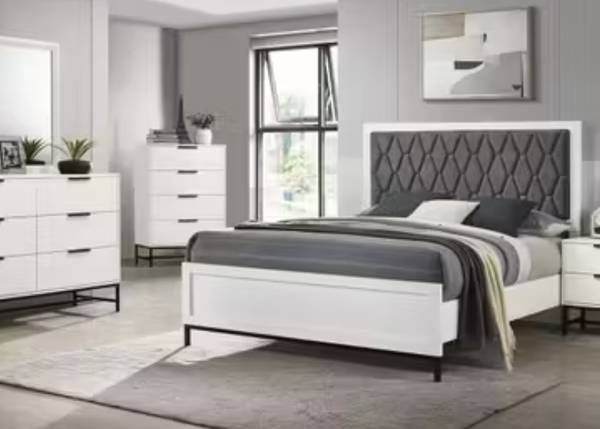 Sonora white queen bed 1