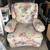 Heavy floral chair and ottoman 2 thumbnail