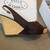 Steve Madden Brown Satin Wedge Platform sandals - Size 8.5 10 thumbnail