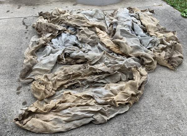 Burlap pieces 1