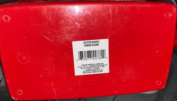 GREENBRIER SLOTTED BASKET WITH HANDLE - $3 (Baldwin)63471465546113122