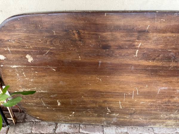 Large oval wooden dining table 1