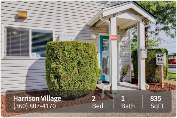 $1,133 / 2br - 835ft2 - 2 BR / 1 BA great for pets! Pet-Friendly Community in Centralia (Centralia)63808107419265121
