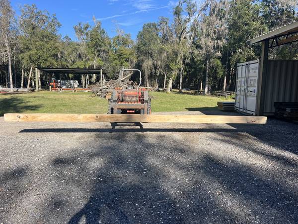 8" X 10" 24' LONG SOLID YELLOW PINE BEAM 1