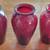 3 Vintage Anchor Hocking Ruby Red Vases 2 thumbnail