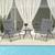 3-Piece Outdoor Patio Bistro Set 2 Reclining Lounge Chairs and 1 Table 1 thumbnail