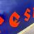Original  1949 FIRESTONE PORCELAIN “HOT DOG” SIGN – 3’ x 9’ 6 thumbnail