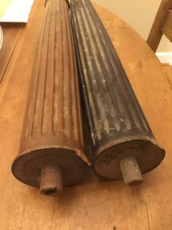 Pair of Antique Fluted Mahogany Legs 21" x 3 1/2" 1