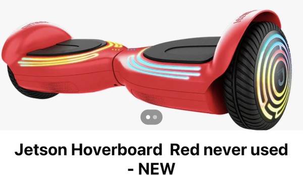 Jetson Hoverboard  Red never used - NEW 1