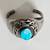 VTG. NAVAJO Elisabeth Guerro Turquoise Sterling Heavy Bracelet 6 1/2" 5 thumbnail