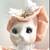 Rare Bunny Doll Hand Crafted Painted Face w Natural Eyelashes & Stand 3 thumbnail