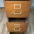 VINTAGE WOODGRAIN METAL 3 DRAWER FILE CABINET 6 thumbnail