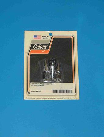 Chrome Plated 3/8-16 Pike Nuts - 3 Pack Made in the USA Chopper Custom 1