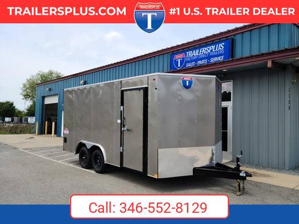 2026 Interstate 102 X 16 VNose Victory Cargo Trailer Pewter 1