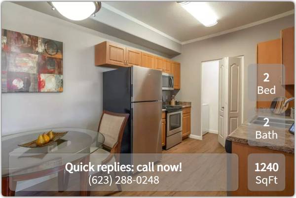 $1,510 / 2br - 1240ft2 - Cozy 2 BD / 2 BA complete with a private washer and dryer! (Phoenix - Westgate)64024998707970121