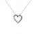 Ladies Sterling Silver 1/10ctw Diamond Heart Pendant W/ 18-inch Silver Chain Nec 3 thumbnail