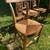 FOUR VINTAGE MATCHING WOOD CHAIRS WITH RUSH SEATS AND CARVED DEER 15 thumbnail