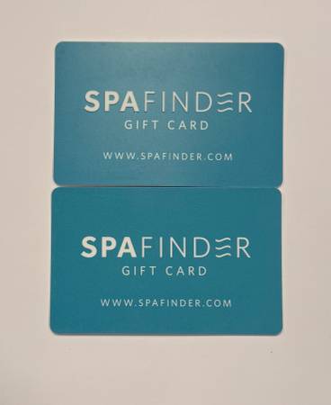 (2) $50 Spa Finder Gift Cards 1