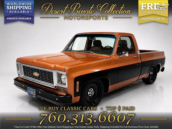 1974 Chevrolet C10 Short Bed  Pickup with a GREAT COLOR COMBO! 1