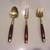 Old flatware wood handles and brass/gold plated 9 thumbnail
