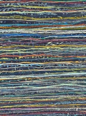 6’ x 5’ Original Mixed Media Abstract Painting – Acrylic & Oil Pastel 1