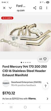 170 ci ford stainless header 1