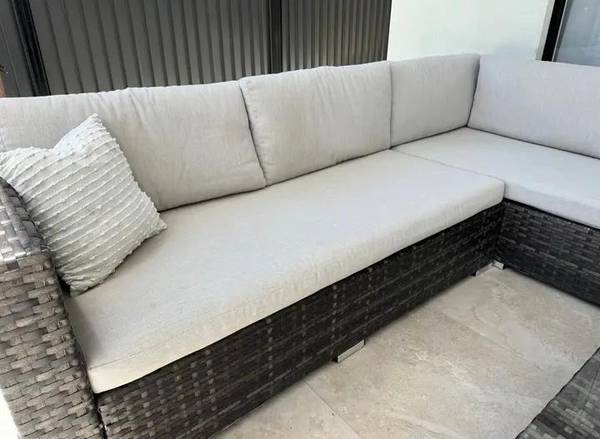 Chic Outdoor Sofa Set with Coffee Table for Sale 1