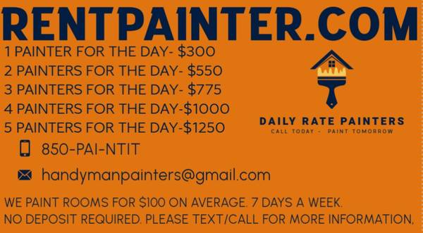 🏡 Flat Rate Painter. Chicagoland Painting Deals. Handyman Painters 1