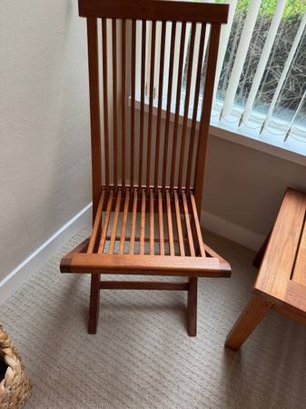 Solid Teak Folding Chairs 1