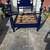 Vintage Oak Twin Size Royal Blue Platform Cannonball Bed w/Red Locker Nightstand 3 thumbnail