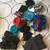 Lot of fabric fabrics woven, foam, Metallics, crepe ribbon, black lace 3 thumbnail