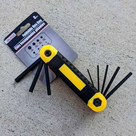 NEW 8 piece folding compact SAE Allen wrench tool hex key set 1