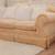 Vintage rolled armed English style gold sofa 8 thumbnail
