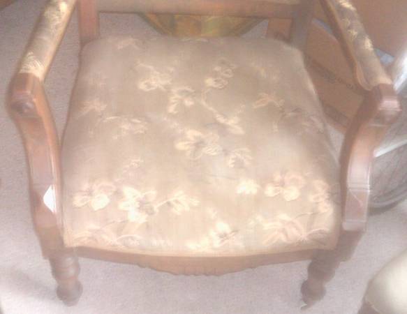 Antique Eastlake chairs-green 1870-1890, needlepoint/casters, $30/both - $30 (Oconomowoc)63471318148609123