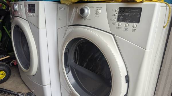 FULL SIZE 27" WHIRLPOOL WASHER AND DRYER SET STACKABLE FRONT LOAD 1