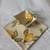 Pier 1 Lemon Orchard 2 Square Dinner Plates 11"x11" & 2 Square Bowls 6 3 thumbnail