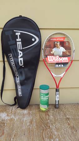 New! Wilson Tour Tennis Racquet + balls + case 1